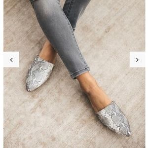 Vici snakeskin slides